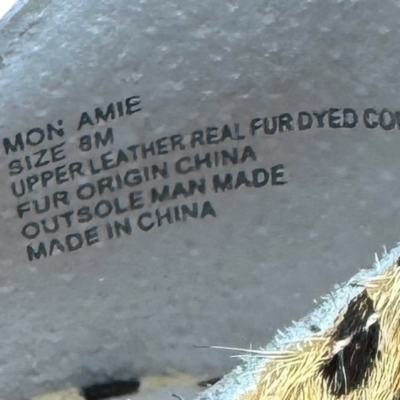 Matisse Mon Amie Calf Hair Slip On Oxfords Sz 8M Pointed Toe Side Cut-outs - Picture 11 of 12